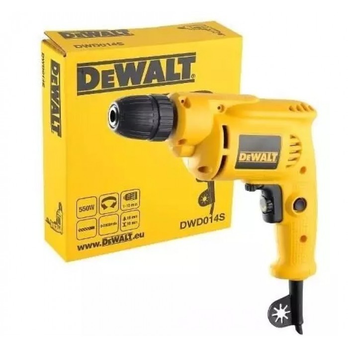 DEWALT DWD 014 S Elektrikli Darbesiz Matkap 550 W 10 mm