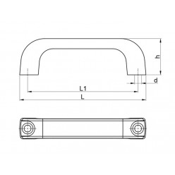 Plastik Kulp Tutamak Boy 160 mm, Vida deliği M8